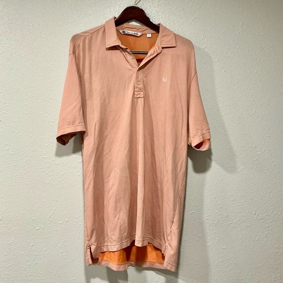 Travis Mathew Other - Travis Mathew Polo Golf Shirt Men's Size Large Short Sleeve Orange Cotton Lycra